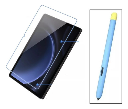 Funda Para S Pen Samsung Galaxy Tab S9 Fe Plus Y Mica Vidrio