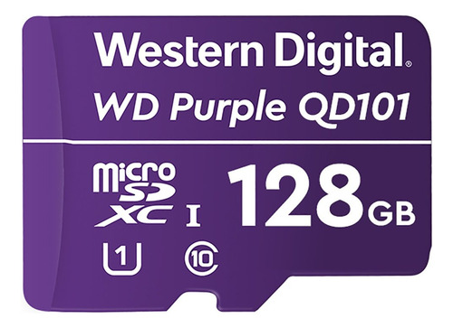 Cartão Micro Sd Wd Purple 128gb Ultra Durável P/ Câmera Cftv
