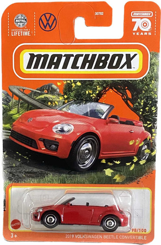 Matchbox 2019 Volkswagen Vocho Convertible Rojo 98/100