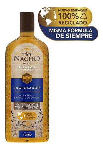 Shampoo Tío Nacho Engrosador Anticaida 1 Litro Original 