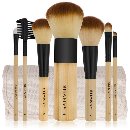 Set De 7 Brochas De Maquillaje Shany En Bambú