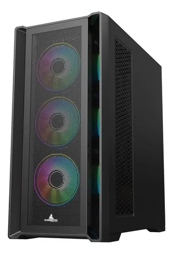 Case Atx Gamer Iceberg Titan M16 Plus Negro 7 Vents Argb