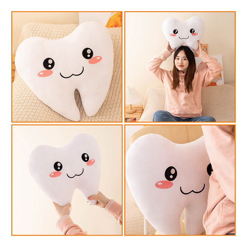 Almohada Que Abraza Los Dientes, Cojín De Juguete De Algodón