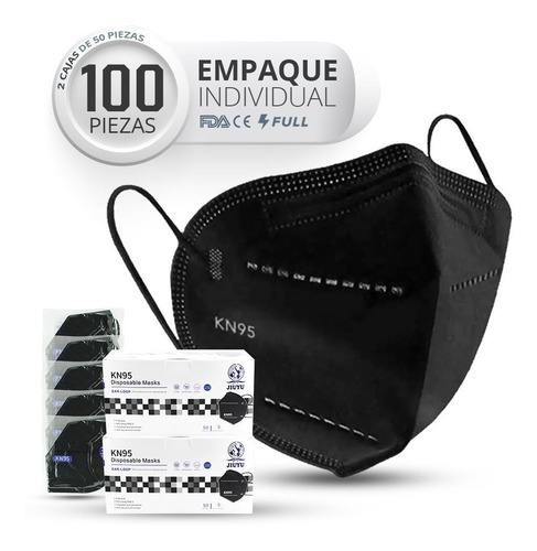 Imagen 1 de 10 de Cubrebocas Kn95 Tapabocas 5 Capas Protección ¡súper Cómodas!