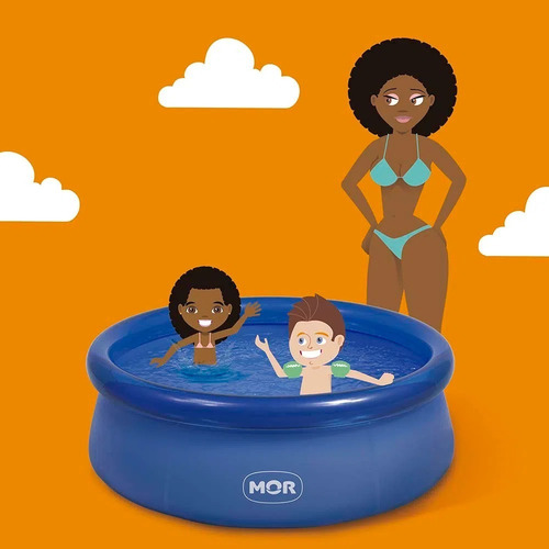 Piscina Inflável redonda Mor 001048 de 1.65m x 55cm 1000L azul