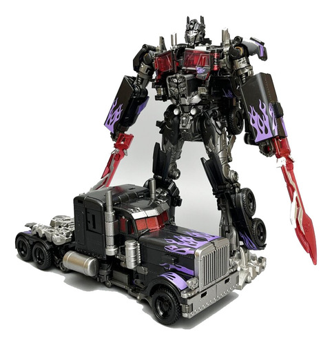 Nueva Miniatura Deformable Oscura De Transformers Optimus Pr