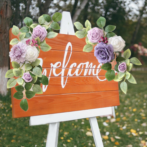 2x Arco De Boda Con Flores Para Esquinas, Estilo F