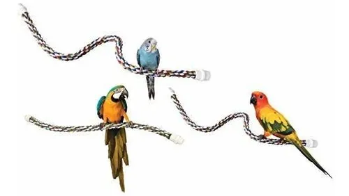 Percha Flexible Multi-color Para Aves Pequeñas Jw Pet