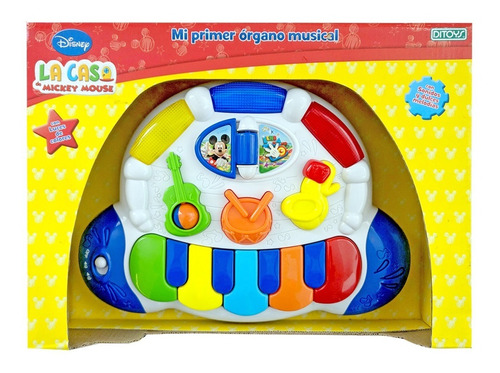 Piano Órgano Musical Disney Mickey Luz Tambor Guitarra