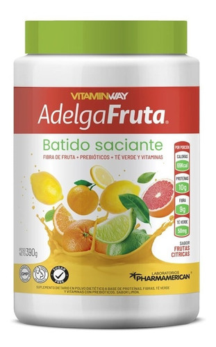 Adelgafruta Batido Saciante Vitamin Way Sabor Cítrico 390g Sabor Frutas cítricas