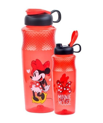 Botella Roja De Minnie Mouse Para Niño 554-35