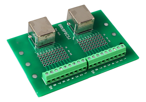 Placa De Terminales De Tornillo Con Conector Ethernet Rj45 B