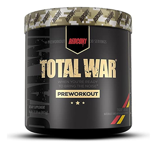 Redcon1 Total War Preworkout: 30 Porciones, Aumenta La Energ