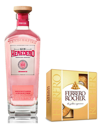 Gin Heredero Pink Handcrafted + 4 Bombones Ferrero Rocher