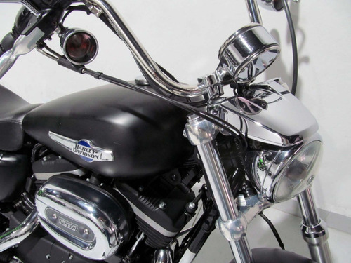 Imagem 7 de 10 de Harley Davidson Xl 1200 Custom Cb 2015 Preta Fosca
