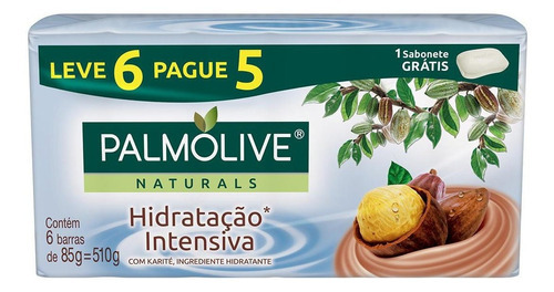 Palmolive Nutrição Intensiva Sabonete Em Barra naturals karité e vitamina e 85g x6