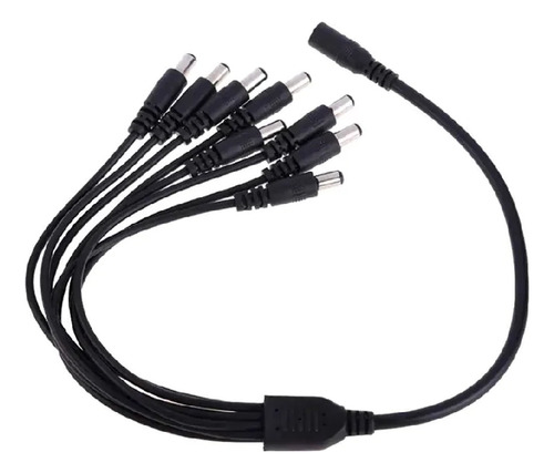Pulpo Splitter 1 A 8 Plug Dc Power Para Cámara Cctv Color Negro