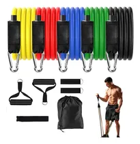 Comprar Dion Set De Bandas De Resistencia, Elasticas Para Ejercicio, 11 Piezas 5 Bandas Asas, Bolsa De Transporte, Correas Para Tobillo Y Accesorio De Anclaje Azul Amarillo Rejo Verde Negro, Unitalla