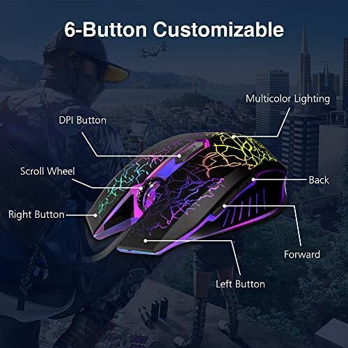 Mouse Para Juegos Bengoo Con Cable, Mouse Optico Para Comput