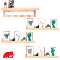 Comprar 3 Estantes Cuadros Libros + 1 Perchero Pared Repisa Nórdico