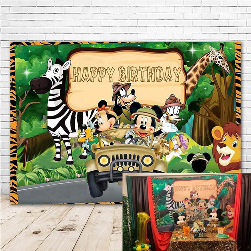 Similar Mickey Mouse Jungle Safari Backdrop 5x3 Feliz Cumple
