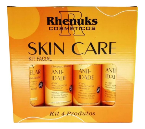 Kit Skin Care Tratamento Facial Anti Idade 4 Pçs Rhenuks