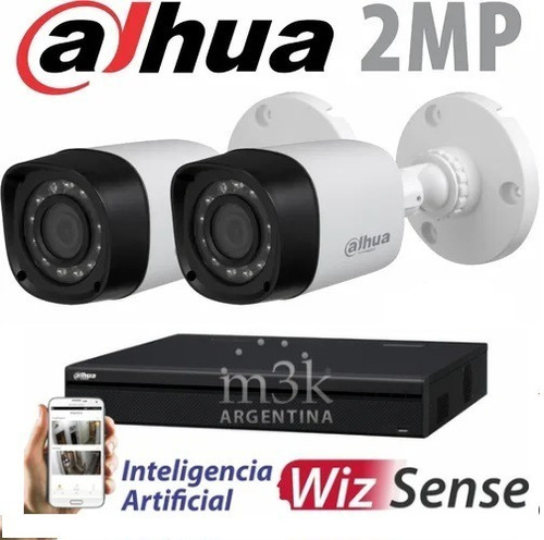  Kit Seguridad Dahua Dvr 4 Ch + 2 Cámaras 2mp/1080/fullhd