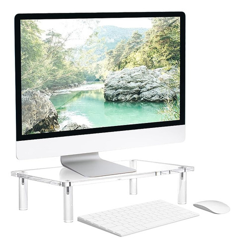 Soporte Acrilico Para Monitor Plataforma Transparente 394 In