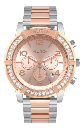 Relógio Euro Feminino Big Case Bicolor - Eujp25as/4j