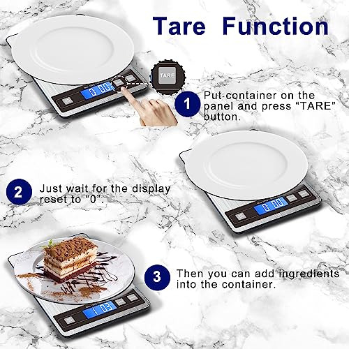 Báscula Digital De Cocina Hito Food Scale De 33 Libras, Reca