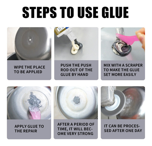 Metal Repair Glue (a&b) Industrial Heat Resistance Cold Weld