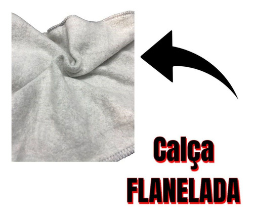 Calça Moletom Masculina Gangster Com Ziper Flanelada Bolso