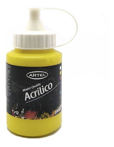 Pintura Artel Acrílica Amarillo Cadmio Limon 772 250 Ml