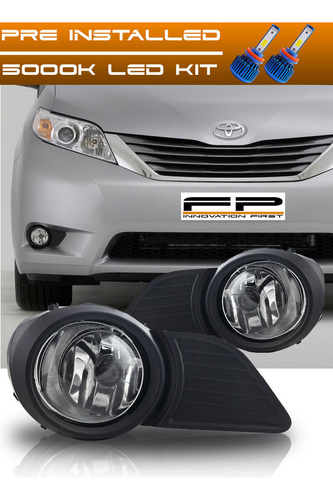 Led Kit + 2011-2015 Toyota Sienna Clear Lens Fog Light D Aag