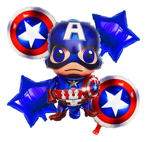 Globo Metalizado Capitan America Celebración Fiesta Arlequín