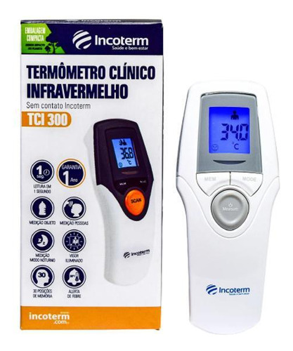 Termometro Clinico Infravermelho Vet. Incoterm