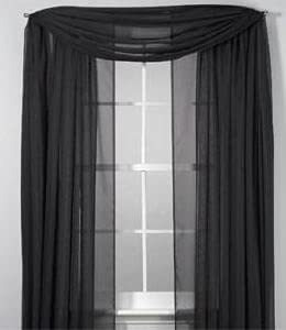 Cortinas Voile Negras 84  X 58 , Set X 2.