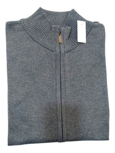 Campera Tejida De Hilo Con Cierre