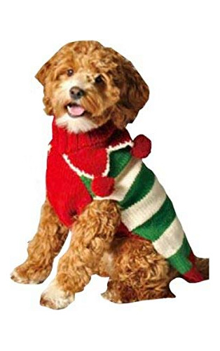 Chilly Dog Christmas Elf Dog Sweater Xxlarge