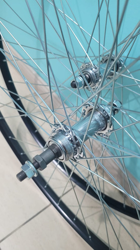 Ruedas Bicicleta Mtb 29 - 28 Aluminio Mazas Rosca Con Tuerca Color Negro