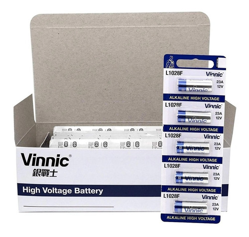 Imagen 4 de 6 de Pilas A23 Vinnic Oferta 100 Unidades Alarmas Llaves Juguetes