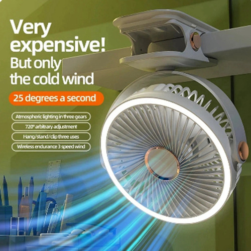 . Ventilador Recargable S0usb Para Dormitorio, Portátil