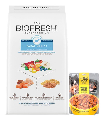 Biofresh Perro Cachorro Raza Mediana 3 Kg + Regalo