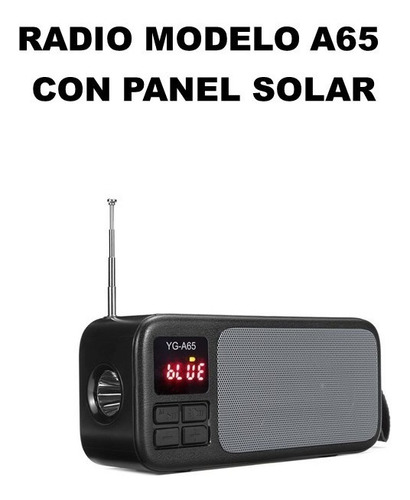 Corneta Bluetooth Radio Mod.a65 Con Linterna Y Panel Solar