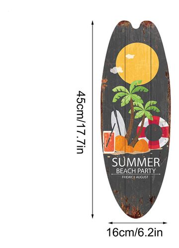 Decoración De Tabla De Surf De Madera Tabla De Surf De Mader