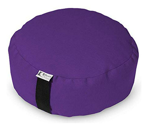 Purple - Cojín De Meditación Round Zafu - Yoga - Algodón De