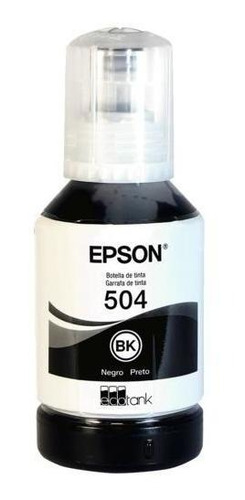 Botella De Tinta Epson T504 Negra