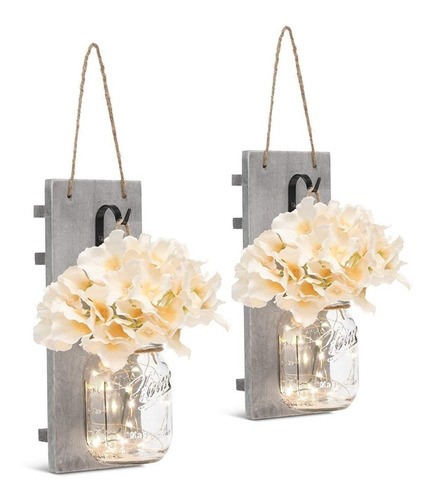 Lampara Pared Deco Luces Led Ada Flores Set De 2 Marca Chen