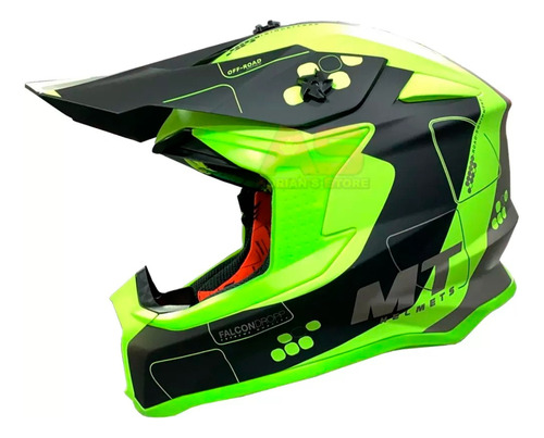 Casco Moto Enduro Mt Falcon Certificado Ece + Obsequio - As