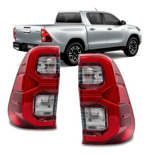 Par Lanterna Traseira Hilux Pick Up Com Led 2021 E 2022